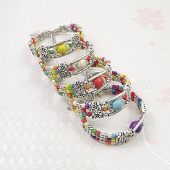 Синтетические браслеты из бирюзовых бусин разного цвета для женщин&nbsp;WG1DBAC-04