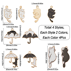 32шт 8 стиля подвески из сплава с эмалью&nbsp;ENAM-SC0006-28