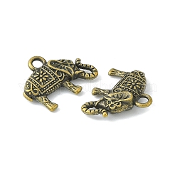 Подвески из сплава в тибетском стиле в форме слона  TIBEP-23670-AB-FF