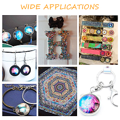 Кабошоны из стекла GLAA-WH0022-64B