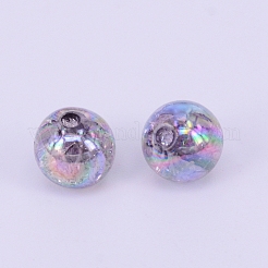 Гальванические кракле акриловые бусины&nbsp;LS-CCG-WH0001-8mm-04