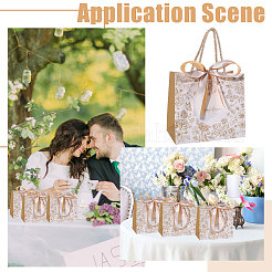 Geschenktaschen aus Papier mit Blumendruck&nbsp;ABAG-WH0044-82C