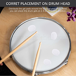 36 шт. овальные силиконовые наклейки на глушитель для барабанной установки&nbsp;AJEW-CP0009-73