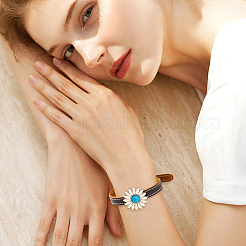Lederband Kordel Armband & Armreif&nbsp;BJEW-CL0001-44B
