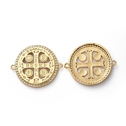 Tonos dorados latón micro pavé cubic zirconia enlaces&nbsp;KK-I658-26A