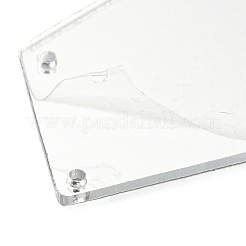 半透明のアクリルコネクターチャーム  ナゲットリンク  透明  25x35x1.3mm  穴：1.2mm&nbsp;MACR-G065-10A-02