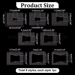 Прозрачные акриловые шаблоны AJEW-WH0475-52B