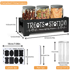 Boîte rectangulaire en bois pour aliments pour animaux de compagnie&nbsp;CON-GW0001-01B