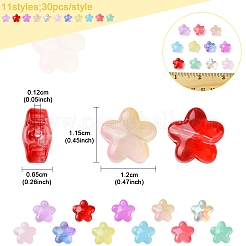 30 шт. стеклянные бусины для выпечки GLAA-FS0001-99I