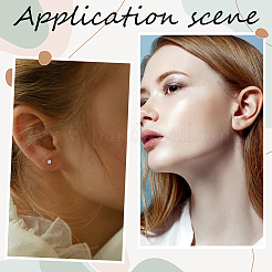 100 шт. круглые серьги-гвоздики из нержавеющей стали 304&nbsp;EJEW-BBC0002-05C-P