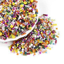 Смешанные гальванические и негальванические стеклянные бусины GLAA-SZC0007-02C