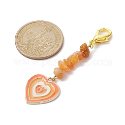 Украшение подвески из эмали из сплава сердца HJEW-JM01462