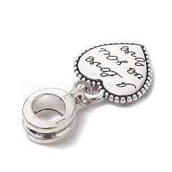 合金 & ABS プラスチックペンダント  バレンタインハートチャーム  アンティークシルバー  24~32mm&nbsp;PALLOY-JF02366