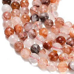 Нити бусин из натурального красного гематоидного кварца/железистого кварца класса А&nbsp;G-L642-F03-8mm