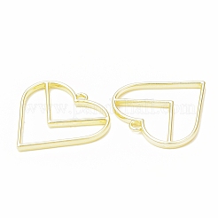 ラックメッキ合金ペンダント  カドミウムフリー＆ニッケルフリー＆鉛フリー  ハートチャーム  ライトゴールド  28.5x29x2mm  穴：1.8mm&nbsp;FIND-G052-21LG