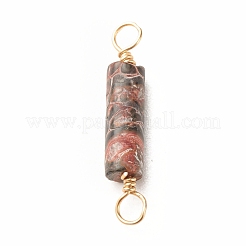 Ciondoli connettore diaspro in pelle di leopardo naturale&nbsp;PALLOY-JF01454-04