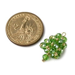 Граненые гальванические стеклянные подвески PALLOY-MZ00808-02