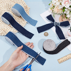 4 рулон двухцветной полиэстеровой джинсовой ленты с бахромой&nbsp;OCOR-OC0001-83