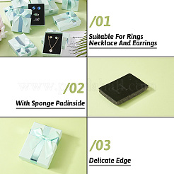 Rechteckige Schmuck-Geschenkboxen aus Papier mit Schleife&nbsp;LS-CON-TAC0010-89A