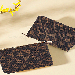 Portafogli con cerniera in pelle PU stampata a triangolo&nbsp;ABAG-WH0048-36A