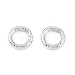 Кольца с пружинным затвором из стерлингового серебра с родиевым покрытием STER-K173-27P