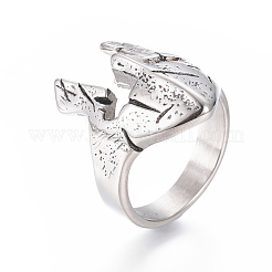 Кольца из нержавеющей стали 304 с широкими полосами RJEW-D073-06-AS