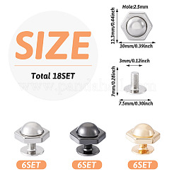 18 комплект двухцветных железных винтов FIND-TA0006-28A