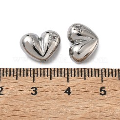 Бусины из прозрачного кубического циркония в форме сердца из латуни с микропаве&nbsp;KK-H256-11P