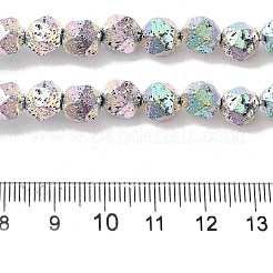 Блейкинг окрашенные нити бусин из натурального лавового камня&nbsp;G-B086-A01-01A