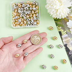 80 pièces 2 couleurs perles en alliage de style tibétain&nbsp;FIND-PH0025-39
