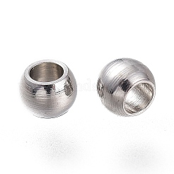 変色しない202ステンレススチールビーズ  ロンデル  ステンレス鋼色  3x2mm  穴：1.5mm  約166個/10g&nbsp;X-STAS-M286-03H
