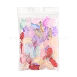 50pcs perles de verre transparentes peintes à la bombe&nbsp;GLAA-FS0002-06A