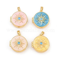 Латунь эмаль Locket подвески KK-P335-03G