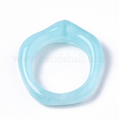 透明樹脂指輪  天然石風  ライトスカイブルー  usサイズ6 3/4(17.1mm)&nbsp;RJEW-T013-001-F04