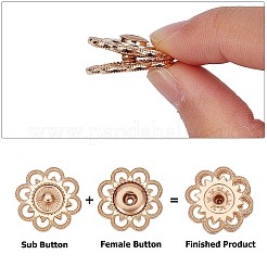 24 комплект кнопок из сплава 2 цветов DIY-GF0007-08