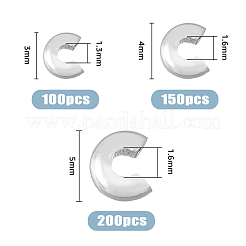 450 шт. 3 латунных крышки для обжимных бусин KK-HY0002-72