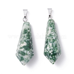 Pendentifs pointus en jade qinghai naturel&nbsp;G-I314-02P-01
