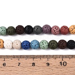 Бусы из натуральной лавы G-N257-17A-01