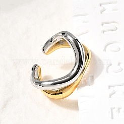 Двухцветные манжеты из нержавеющей стали 304&nbsp;RJEW-Z110-04GP