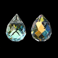 114шт прозрачные гальванические стеклянные бусины&nbsp;GLAA-K064-09E