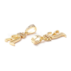 Pendentifs en zircone cubique micro-pavés en laiton écologiques&nbsp;KK-K265-01G-A