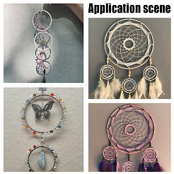 10 шт. железное кольцо для самодельной плетеной сети/паутины с перьями&nbsp;IFIN-SP0001-56A-P