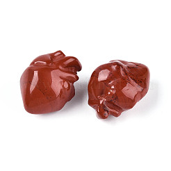 Бусины в форме сердца из натуральной красной яшмы G-T144-04C