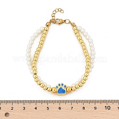 Латунь многожильных браслеты BJEW-M056-09G