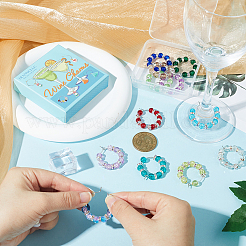 Окрашенные распылением хрустящие бокалы для бокалов для вина AJEW-SC0002-17