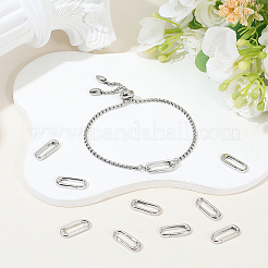 真鍮スプリングゲートリング  オーバル  プラチナ  18x7x3mm  内径：3.5x13mm&nbsp;KK-WH0816-056P