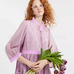 8 ярд полиэфирной плиссированной кружевной ленты OCOR-WH0078-159B