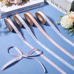 4 рулон двухцветной полиэстеровой кружевной отделки&nbsp;OCOR-GF0004-66