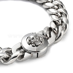 Устойчивые к потускнению браслеты из кубинской цепи из нержавеющей стали 304 для мужчин и женщин BJEW-D031-14P