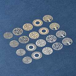 20 шт. 10 стиля стойка покрытие латунь полые соединительные подвески&nbsp;KKC-FS0001-02